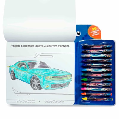 Segunda imagem do produto Colorindo | Carros | 12 Gizes de Cera