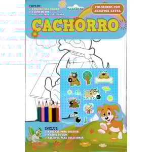 Colorindo com Adesivo Extra | Cachorro