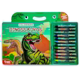Colorindo |  Dinossauros | 12 Gizes de Cera