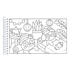 Segunda imagem do produto Comfy e Cozy | Livro de Colorir | Capa Dura Lilás
