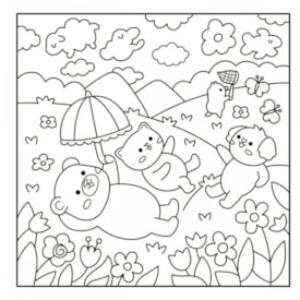 Segunda imagem do produto Comfy Goods | Cute Friends | Para Colorir com Canetinhas