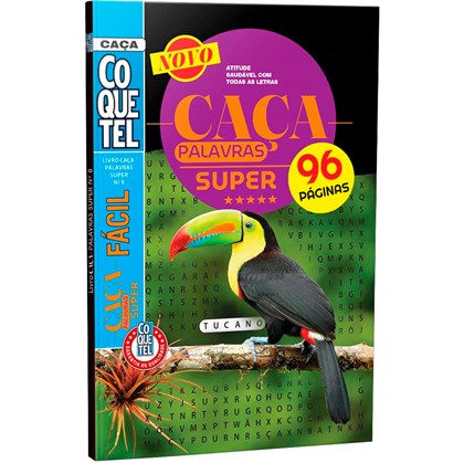 Livro Coquetel Caça-palavras nível fácil Ed 52 no Shoptime