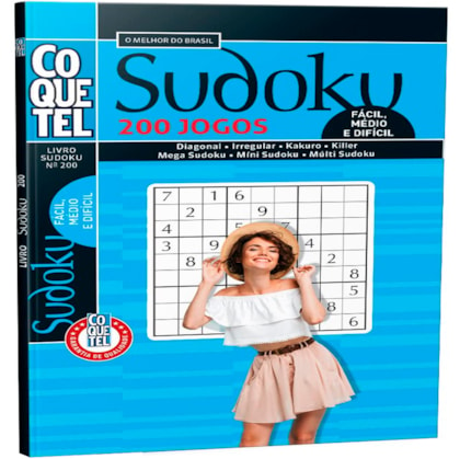 Coquetel Sudoku | Fácil, Médio e Difícil | Ed. 200