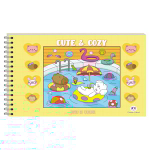 Cute and Cozy | Livro de Colorir | Capa Amarela