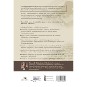 Segunda imagem do produto Da Exegese à Exposição | Robert B. Chisholm Jr.