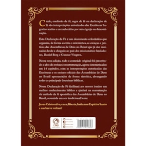 Segunda imagem do produto Declaração de Fé das Assembléias de Deus | Vinho