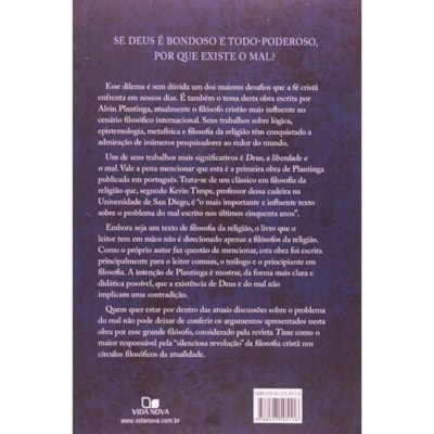 Segunda imagem do produto Deus, a Liberdade e o Mal | Alvin Plantinga