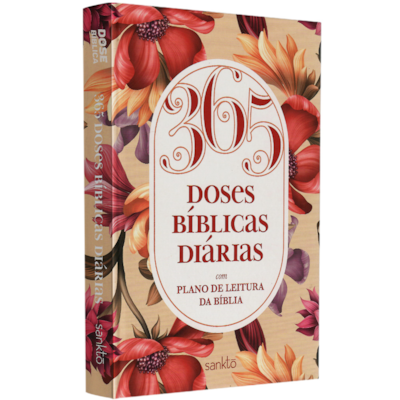 Devocional 365 Doses Bíblicas Diárias | Capa Dura Floral Rosé