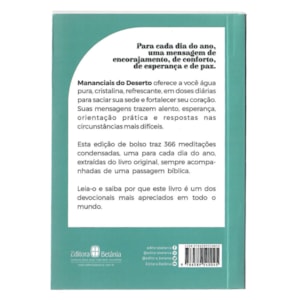 Segunda imagem do produto Devocional de Bolso Mananciais no Deserto | Lettie Cowman | Azul