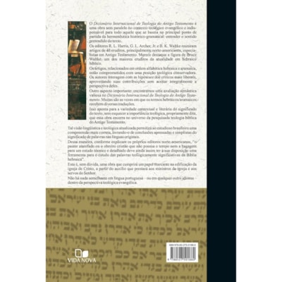Segunda imagem do produto Dicionário Internacional de Teologia do Antigo Testamento | Archer e Waltke Harris