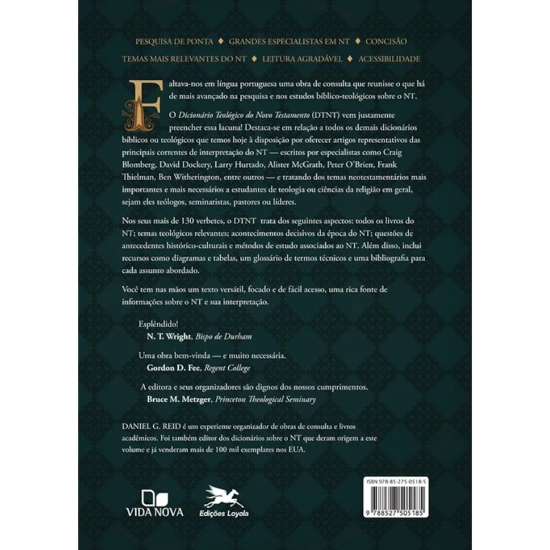 Dicionário Teológico do Novo Testamento | Daniel G. Reid