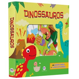 Dinossauros | Com Quebra Cabeça e Livro de Atividades