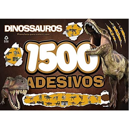 Dinossauros | Prancheta para Colorir | 1500 Adesivos