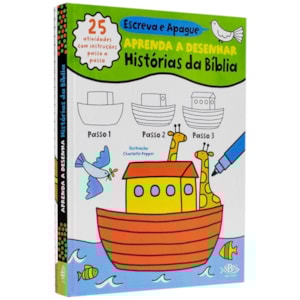 Escreva e Apague| Aprenda a Desenhar Histórias da Bíblia | 3 a 5 Anos