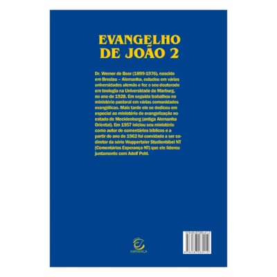 Segunda imagem do produto Evangelho de Joao II | Werner de Boor  | 2ª Edição