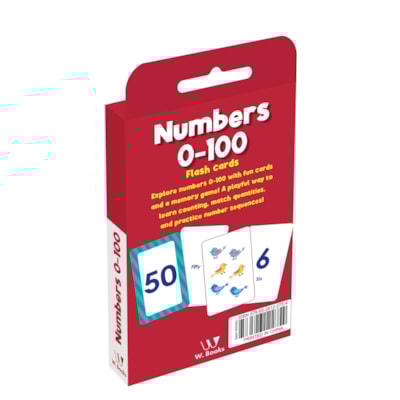 Segunda imagem do produto Flash Cards: Numbers 0 To 100 | W.books