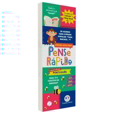 Flash Cards Pense Rápido | Português | A Partir dos 8 Anos