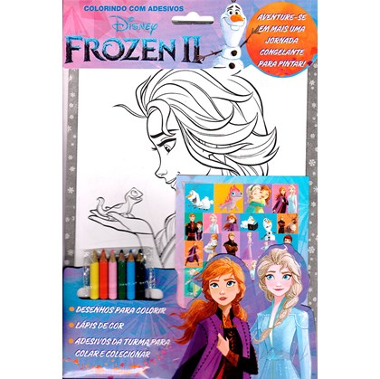 Frozen II | Colorindo com Adesivos | Disney