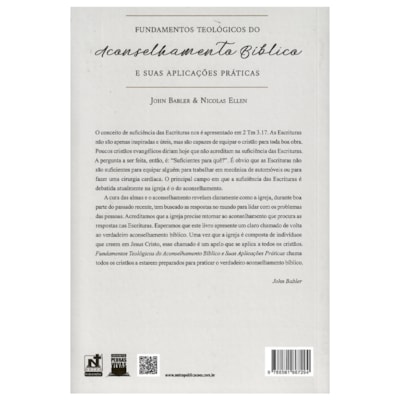 Segunda imagem do produto Fundamentos Teológicos do Aconselhamento Bíblico e Suas Aplicações Práticas | John Babler | Nicolas Ellen
