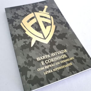 Segunda imagem do produto Harpa Avivada e Corinhos Camuflada | Letra Hipergigante | Brochura