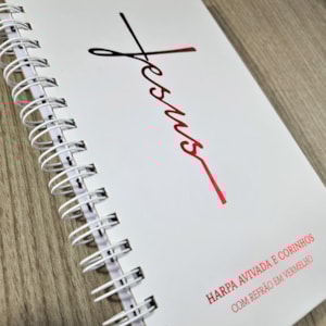 Segunda imagem do produto Harpa Avivada e Corinhos Jesus Luxo Branca | Capa Dura Espiral