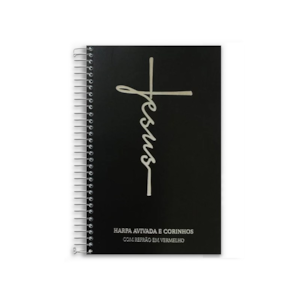 Segunda imagem do produto Harpa Avivada e Corinhos Jesus Preto Luxo | Capa Dura Espiral