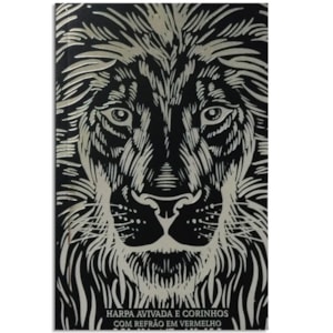 Harpa Avivada e Corinhos Leão Luxo | Letra Hipergigante | Brochura Preta