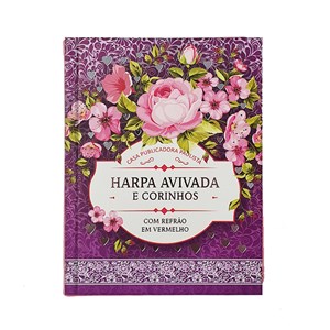 Harpa Avivada e Corinhos Médio | Letra Gigante | Floral Lilás Capa Dura