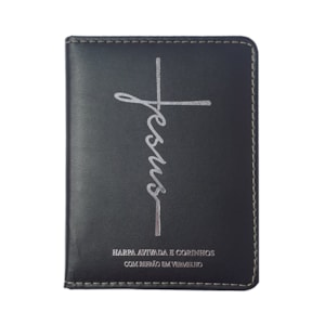 Harpa Avivada e Corinhos Médio | Letra Gigante | Jesus Preta Capa Luxo