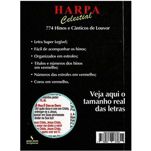 Harpa Celestial 774 | Letra grande | Fé Preta