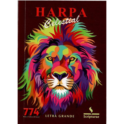 Harpa Celestial 774 | Letra grande | Leão Colorido Vinho
