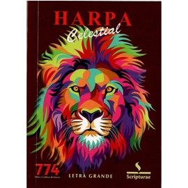 Harpa Celestial 774 | Letra grande | Leão Colorido Vinho