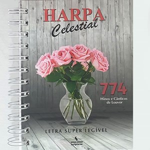 Harpa Celestial 774 | Super Legível | Espiral Vaso de Vidro