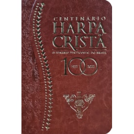 Harpa Cristã Centenário Grande | Edição Especial | Capa Luxo Marrom