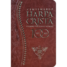 Segunda imagem do produto Harpa Cristã Centenário Grande | Edição Especial | Capa Luxo Marrom