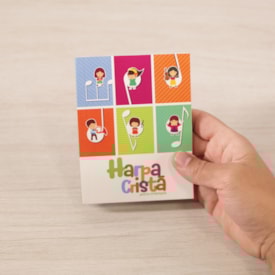 Segunda imagem do produto Harpa Cristã Para Crianças | Letra Média | Capa Notas Musicais