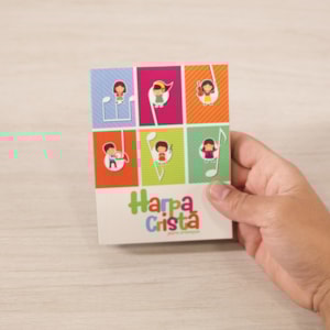 Segunda imagem do produto Harpa Cristã Para Crianças | Letra Média | Capa Notas Musicais