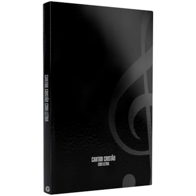 Hinário Cantor Cristão Com Letra | Grande | Capa Brochura Preta