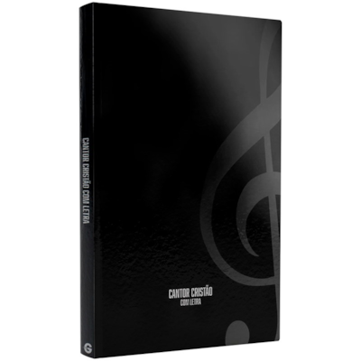 Segunda imagem do produto Hinário Cantor Cristão Com Letra | Grande | Capa Brochura Preta