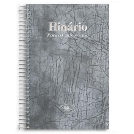 Hinário para Culto Cristão Grande C/ Música | Espiral Luxo Cinza