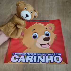 Segunda imagem do produto Historias Para Colorir Com Fantoche | O Ursinho Pepo Aprende o que é Carinho