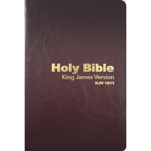 Holy Bible King James 1611 | Inglês | KJV | Capa Luxo Vinho