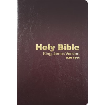 Holy Bible King James 1611 | Inglês | KJV | Capa Luxo Vinho