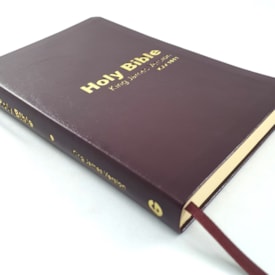 Segunda imagem do produto Holy Bible King James 1611 | Inglês | KJV | Capa Luxo Vinho