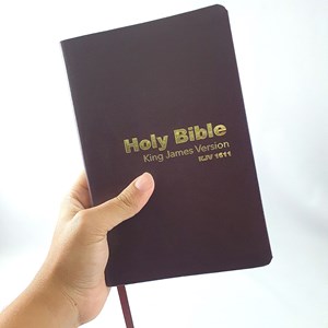 Holy Bible King James 1611 | Inglês | KJV | Capa Luxo Vinho
