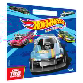 Hot Wheels | Livro de Colorir Com Alça e 100 Adesivos