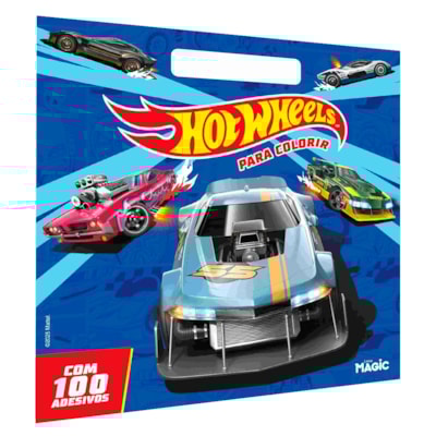 Hot Wheels | Livro de Colorir Com Alça e 100 Adesivos