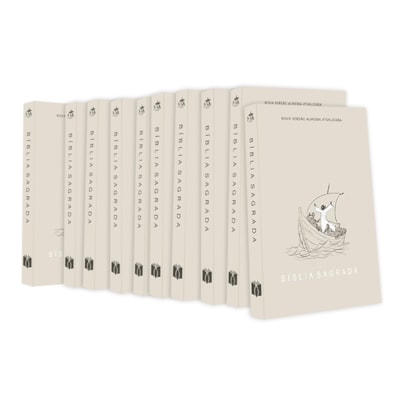 Kit 10 Bíblias Sagrada Jesus no Barco | NVA | Capa Brochura