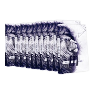 Kit 10 Bíblias Sagrada Ruja o Leão | NVA | Capa Brochura