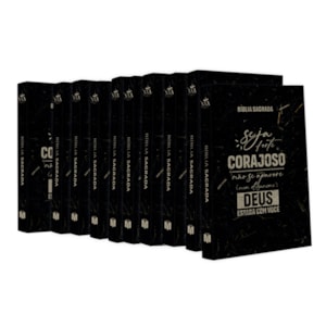 Kit 10 Bíblias Sagrada Seja Forte e Corajoso | NVA | Capa Brochura